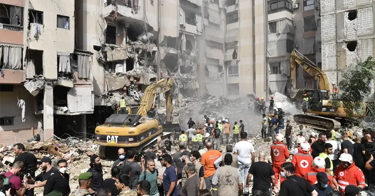 ইসরাইলের হামলায় লেবাননে ক্ষতিগ্রস্ত ভবন